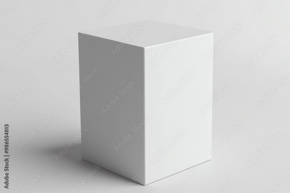 White Cardboard Box with Blank Surface White Cardboard Box with Blank Surface