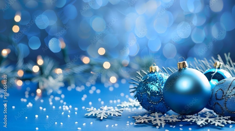 blue christmas background with snowflakes and christmas blue christmas background with snowflakes and christmas