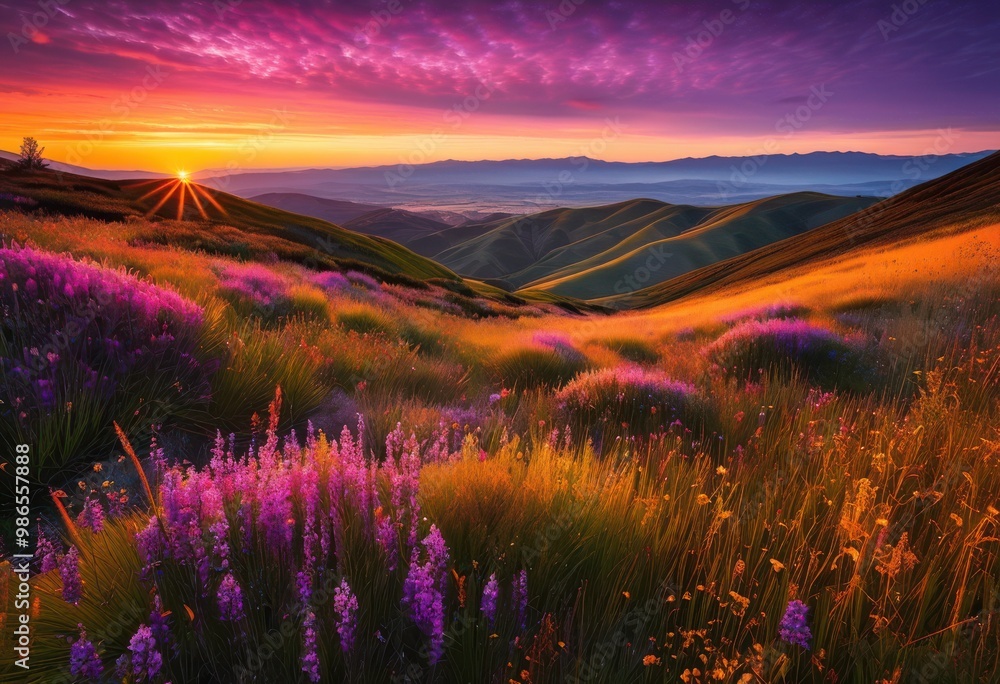 stunning sunrise overrolling hills breathtaking views beauty vibrant colors, nature, landscape, sky, clouds, morning, scenery, panorama, sunlight, silhouette stunning sunrise overrolling hills breathtaking views beauty vibrant colors, nature, landscape, sky, clouds, morning, scenery, panorama, sunlight, silhouette