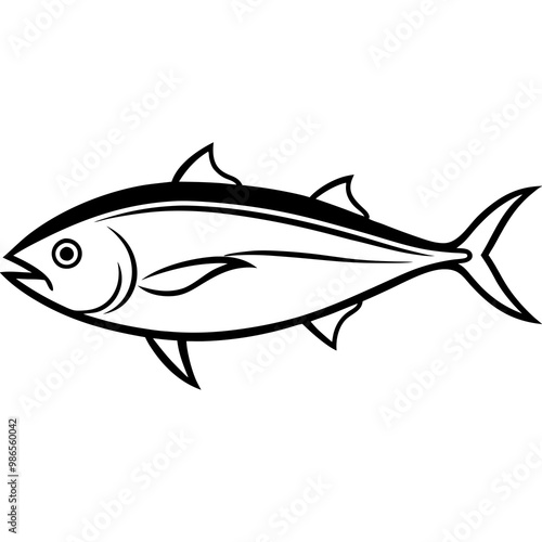 Streamlined Tuna in Bold Vector Design