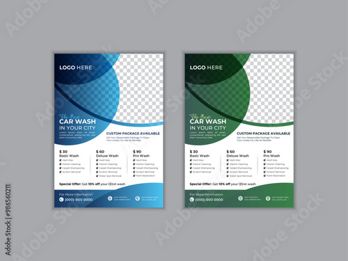 Car Wash Flyer Design Template Layout, Car Cleaning Service flyer, Banner, Washing flyer,  Automobile Rollup Stand design, automobile wash service leaflet design, Car Wash Business Promotion Poster
