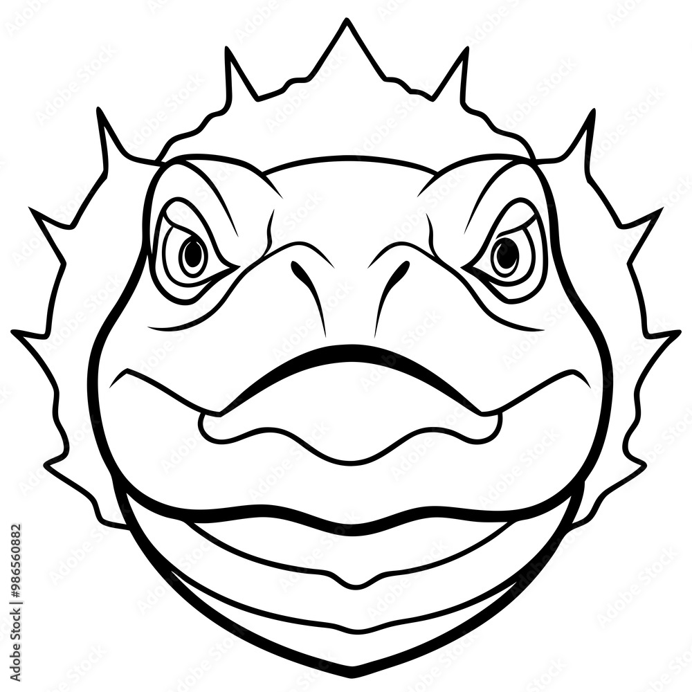 Jagged Lines A Close-Up of a Snapping Turtle's Head Jagged Lines A Close-Up of a Snapping Turtle's Head