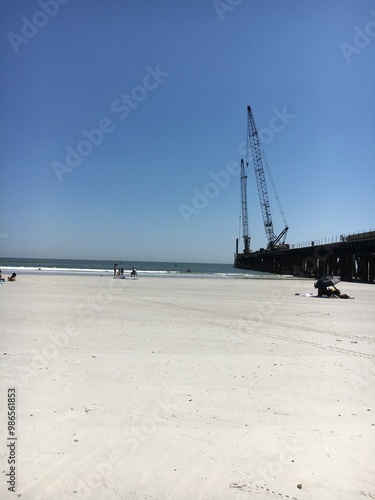 Jax Beach construction on pier photo