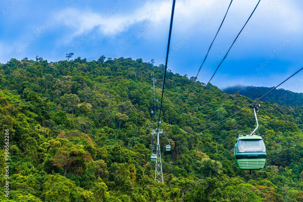 Skyrail Rainforest Cableway from Cairns to Kuranda in Queensland, Australia