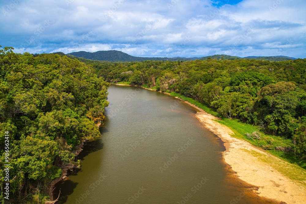 Skyrail Rainforest Cableway from Cairns to Kuranda in Queensland, Australia