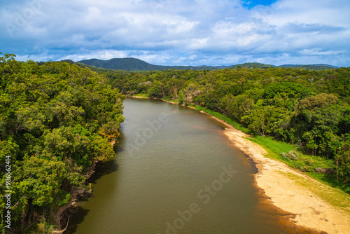 Obraz na płótnie Skyrail Rainforest Cableway from Cairns to Kuranda in Queensland, Australia w salonie