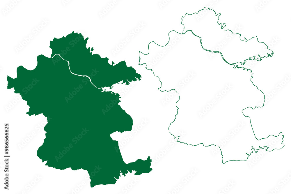 Narmada district (Gujarat State, Republic of India) map vector illustration, scribble sketch Narmada map Narmada district (Gujarat State, Republic of India) map vector illustration, scribble sketch Narmada map