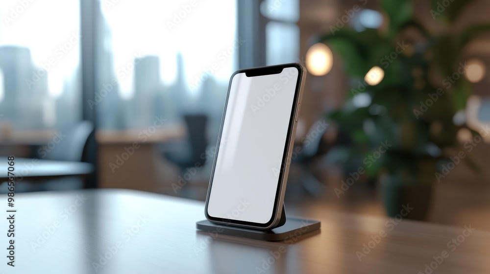 Modern Smartphone Mockup White Screen Modern Smartphone Mockup White Screen