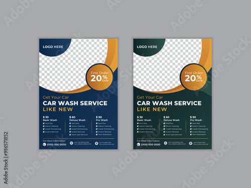 Car Wash Flyer Design Template Layout, Car Cleaning Service flyer, Banner, Washing flyer,  Automobile Rollup Stand design, automobile wash service leaflet design, Car Wash Business Promotion Poster