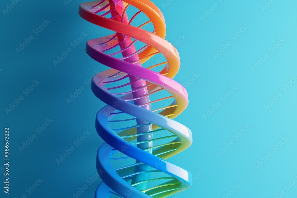 Vibrant swirling ribbons of colored translucent material spiraling upward against a minimalist background, capturing a dynamic and fluid artistic expression