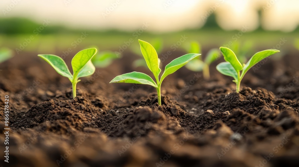 Drought-affected soil transitioning into fertile land with emerging plants, resilience concept Drought-affected soil transitioning into fertile land with emerging plants, resilience concept