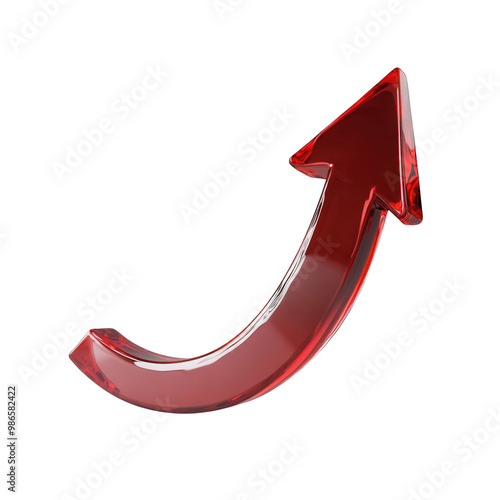 PNG bold, red arrow pointing upward, symbolizing growth, progress, or direction isolated on transparent background.