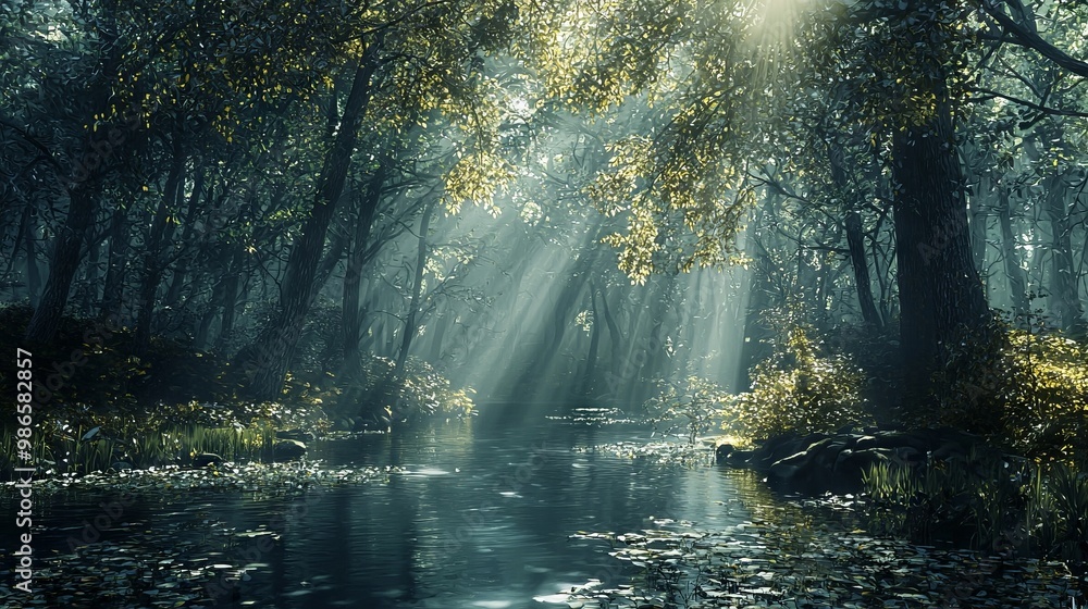 Mystical Harmony: Enchanted Forest 3D Visualization Mystical Harmony: Enchanted Forest 3D Visualization