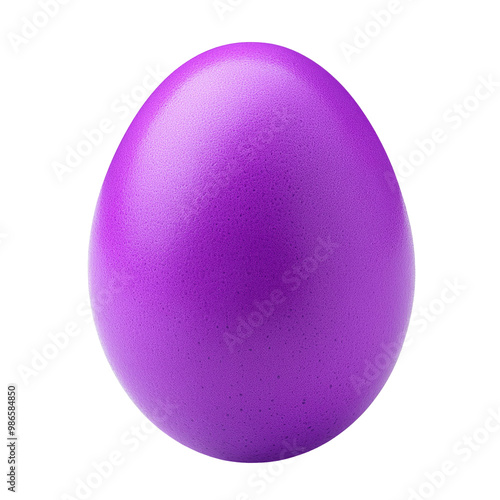 purple egg isolated on white