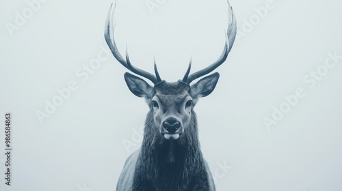 Wallpaper Mural Beautiful, aesthetic minimalistic deer photography in the wild Torontodigital.ca