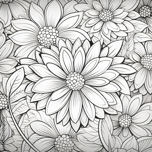 flower coloring book