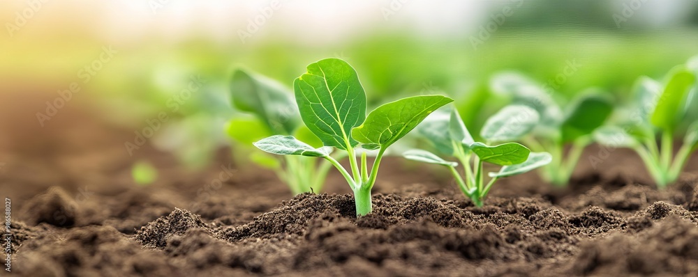 Soil enriched with green manure supporting legume crop growth Stock Soil enriched with green manure supporting legume crop growth Stock
