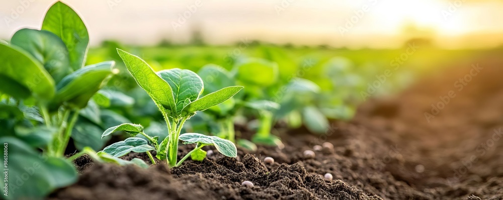 Soil enriched with green manure supporting legume crop growth Soil enriched with green manure supporting legume crop growth