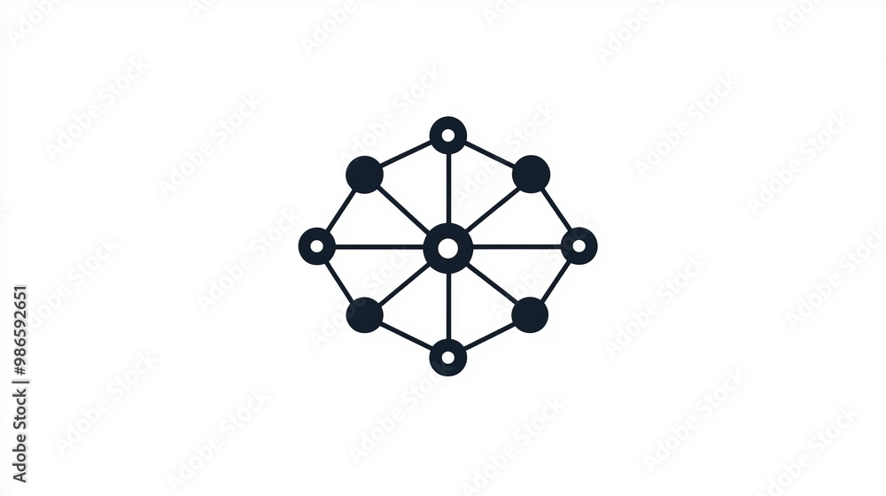 A simple business logo featuring a black icon of a digital connection on a white background. This logo represents the power of technology and social media to connect people globally. A simple business logo featuring a black icon of a digital connection on a white background. This logo represents the power of technology and social media to connect people globally.