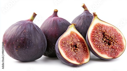 Figs are isolated on a white background. The image can be cut out.