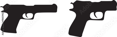 Weapons silhouette vector EPS