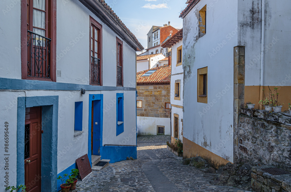 Architecture in the coastal town of Lastres, Spain Architecture in the coastal town of Lastres, Spain