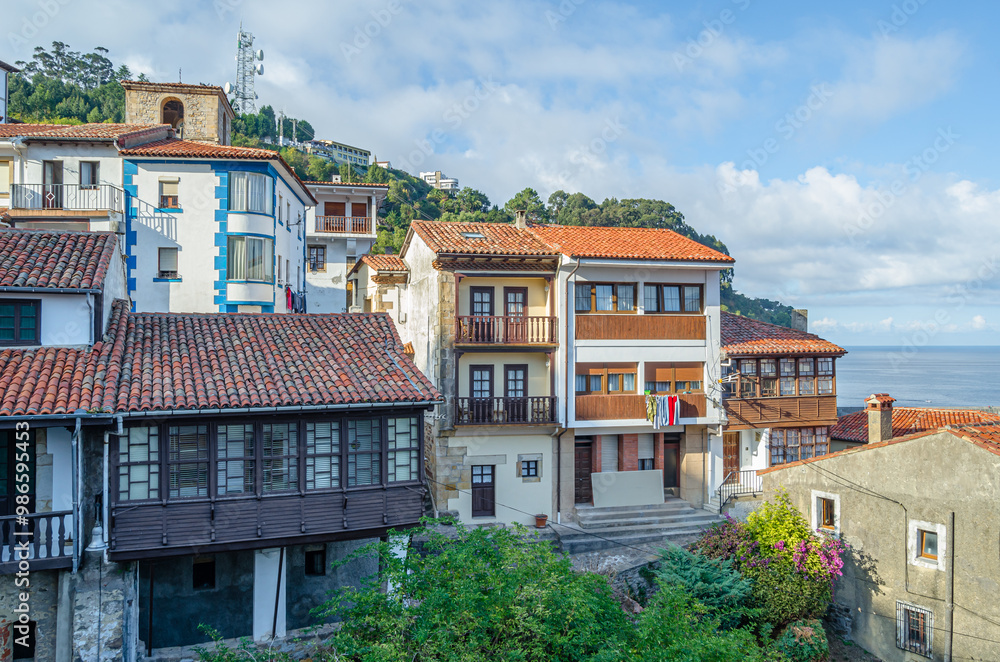 Architecture in the coastal town of Lastres, Spain Architecture in the coastal town of Lastres, Spain