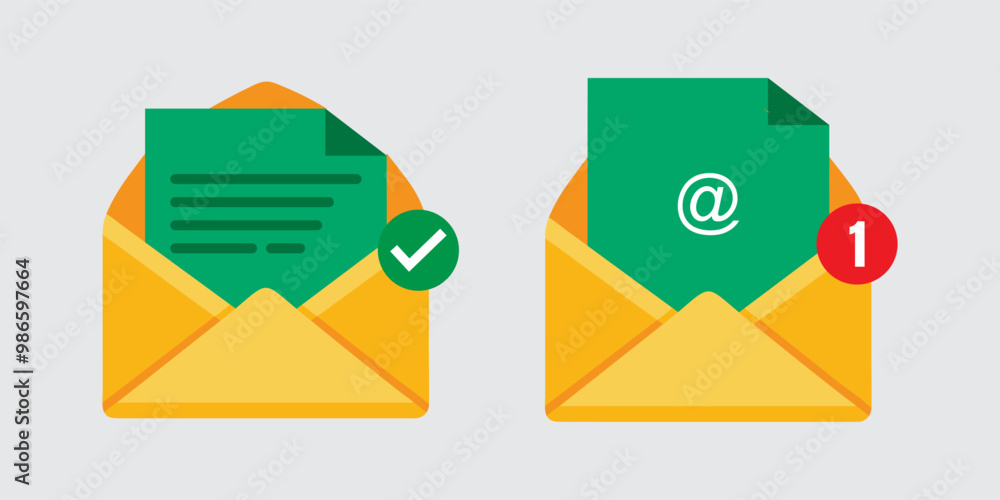 Envelope Icon Represents Important Messages and Email Communication Envelope Icon Represents Important Messages and Email Communication