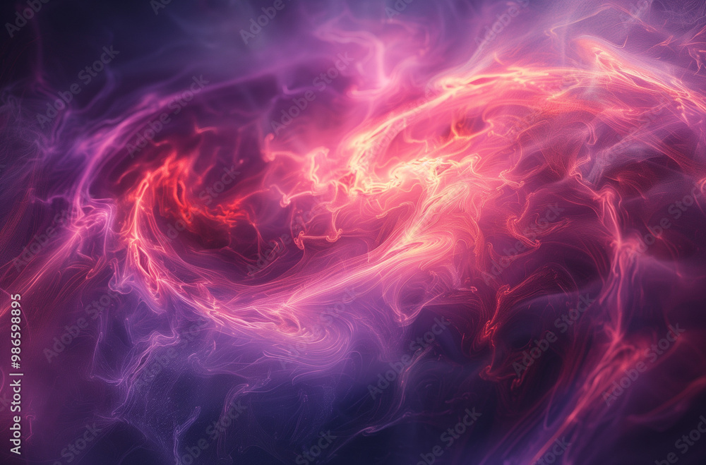 Obraz premium Dynamic Weave: Abstract Plasma Filaments with Intertwined Strands of Electric Hues