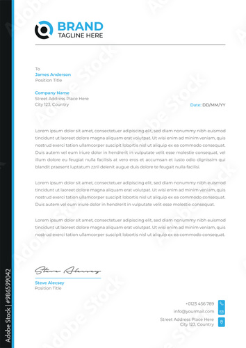 Free ai modern business and corporate letterhead template