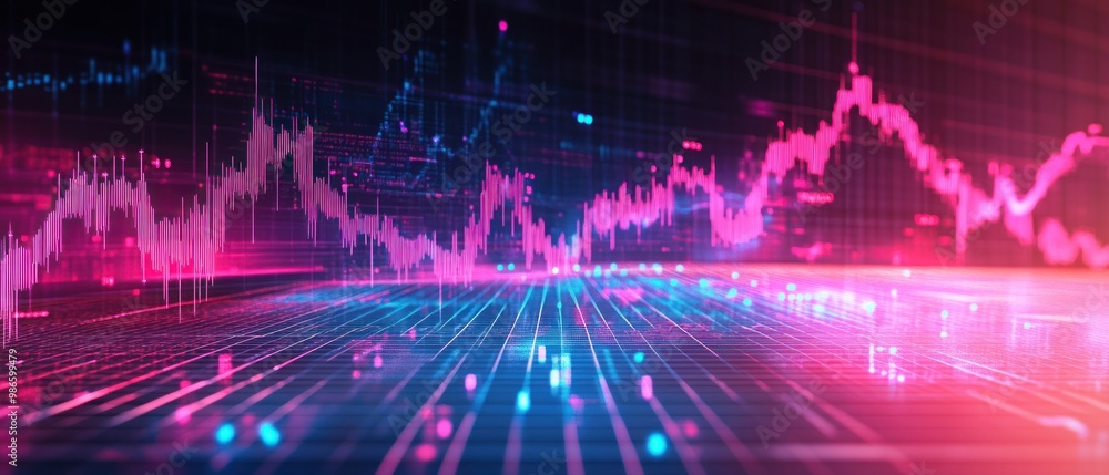 Abstract Digital Financial Chart Abstract Digital Financial Chart