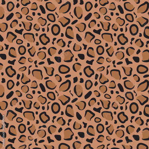 Leopard Print seamless vector pattern.