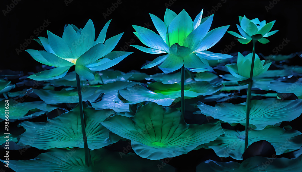A beautiful lotus blooming in a peaceful summer pond surrounded by lily pads and serene water A beautiful lotus blooming in a peaceful summer pond surrounded by lily pads and serene water