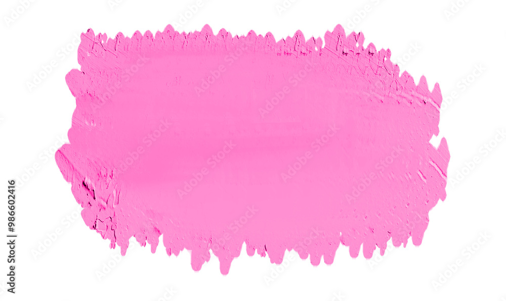 Obraz premium Pink brush stroke with a textured surface