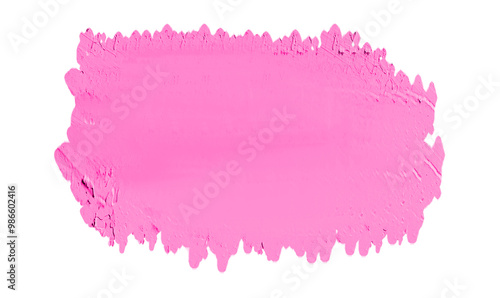 Pink brush stroke with a textured surface