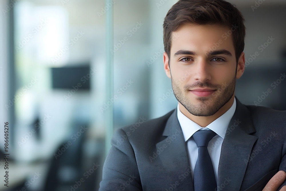 Confident Businessman Portrait, Successful Man in Suit and Tie Confident Businessman Portrait, Successful Man in Suit and Tie