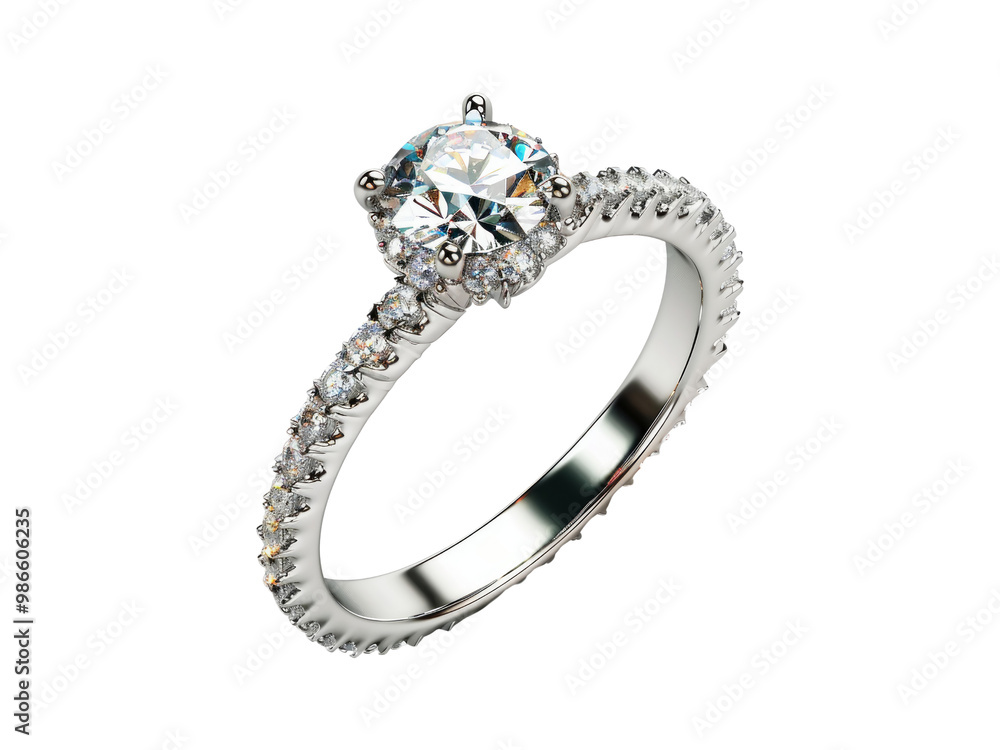 a sparkling diamond engagement ring on transparent background. a sparkling diamond engagement ring on transparent background.