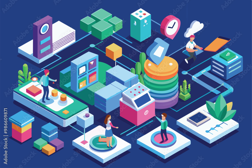 The illustration highlights customizable isometric designs enhancing visual storytelling and user engagement, Advantages of Customizable Isometric Illustration