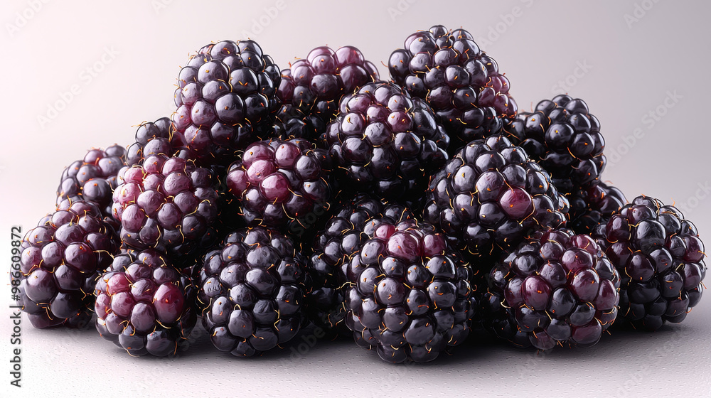 Close up of a pile of ripe blackberries. Close up of a pile of ripe blackberries.