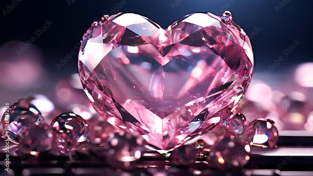 Sparkling Pink Heart-Shaped Diamond Sparkling Pink Heart-Shaped Diamond