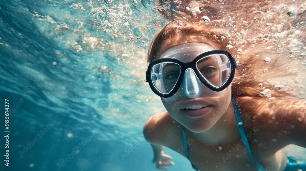 Fototapeta premium Snorkeling female