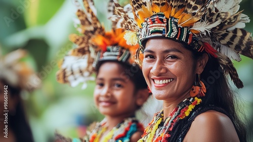 A family participating in a ceremonial event as part of their heritage tour, deepening their understanding of cultural traditions and rituals. photo