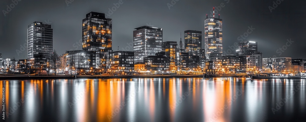 Naklejka premium skyline in downtown 