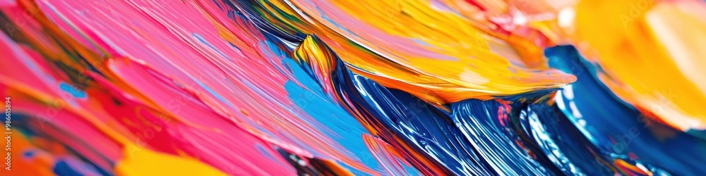 Abstract background with colorful brush strokes Abstract background with colorful brush strokes