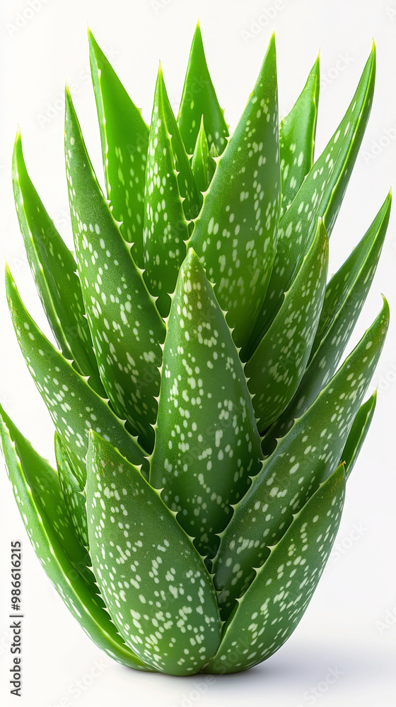 A close-up of an aloe vera plant. A close-up of an aloe vera plant.