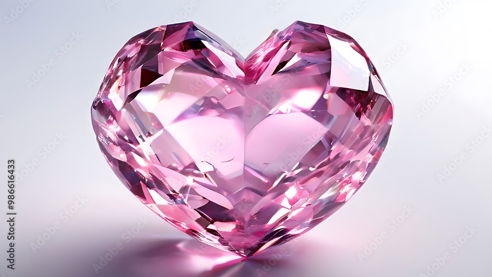Sparkling Pink Heart-Shaped Gemstone Sparkling Pink Heart-Shaped Gemstone