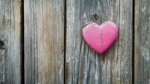 Heart on Provence wood.