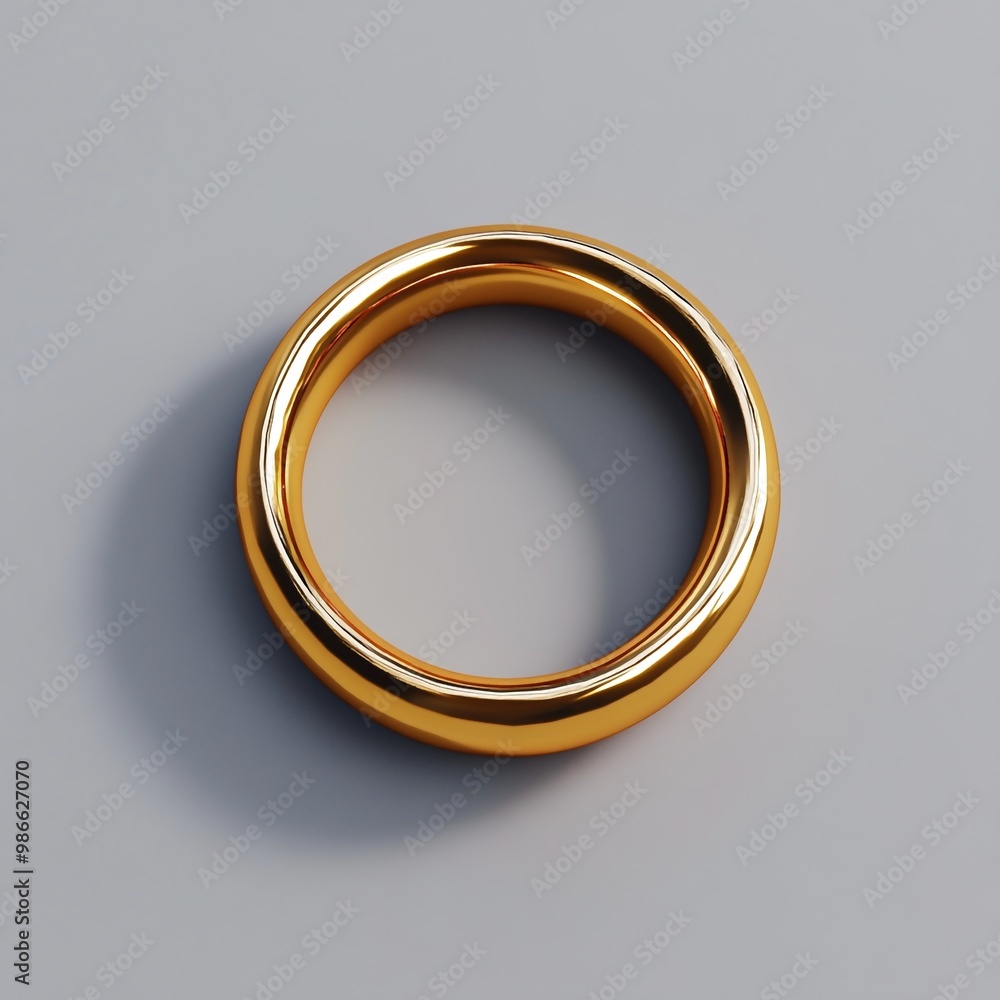 3D Ring Icon: Elegant Jewelry for Fashion Illustration Logo 3D Ring Icon: Elegant Jewelry for Fashion Illustration Logo