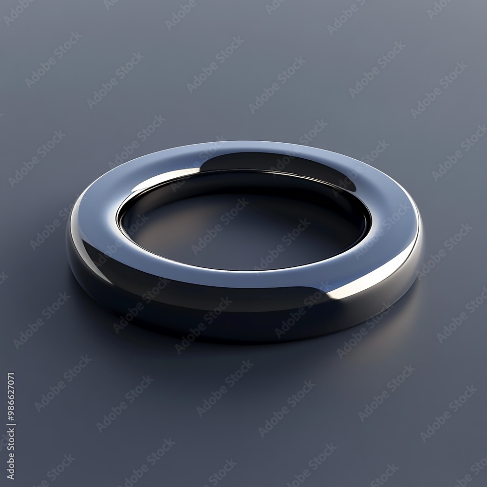 3D Ring Icon: Elegant Jewelry for Fashion Illustration Logo 3D Ring Icon: Elegant Jewelry for Fashion Illustration Logo