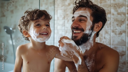 Father-son shave time